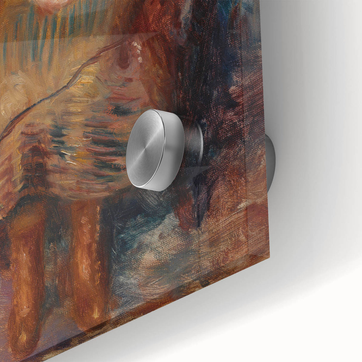 Modern Wall Art - Woman Seated on Red Sofa in Vibrant Impressionist Style