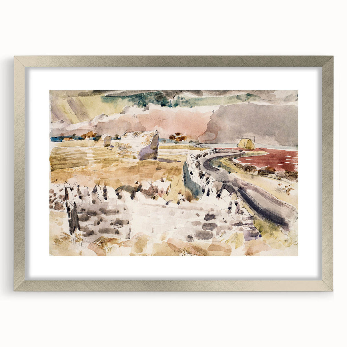 Modern Wall Art of Oxfordshire Landscape - Abstract Minimalist Decor