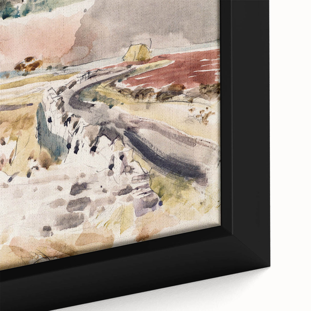 Modern Wall Art of Oxfordshire Landscape - Abstract Minimalist Decor