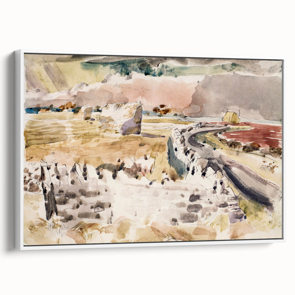 Modern Wall Art of Oxfordshire Landscape - Abstract Minimalist Decor