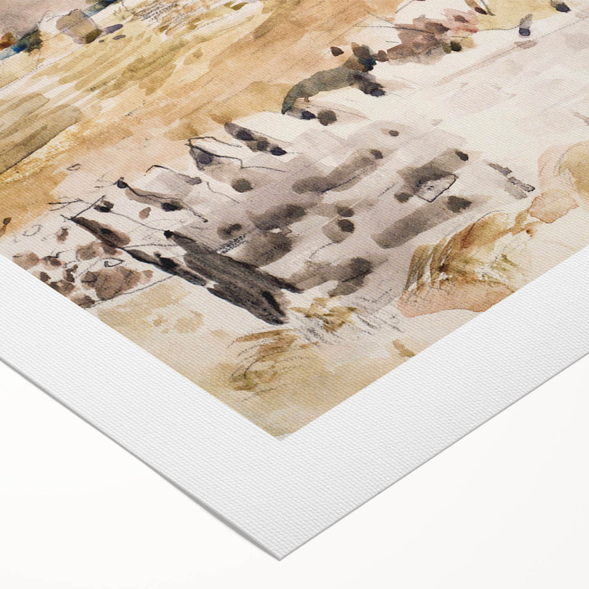 Modern Wall Art of Oxfordshire Landscape - Abstract Minimalist Decor