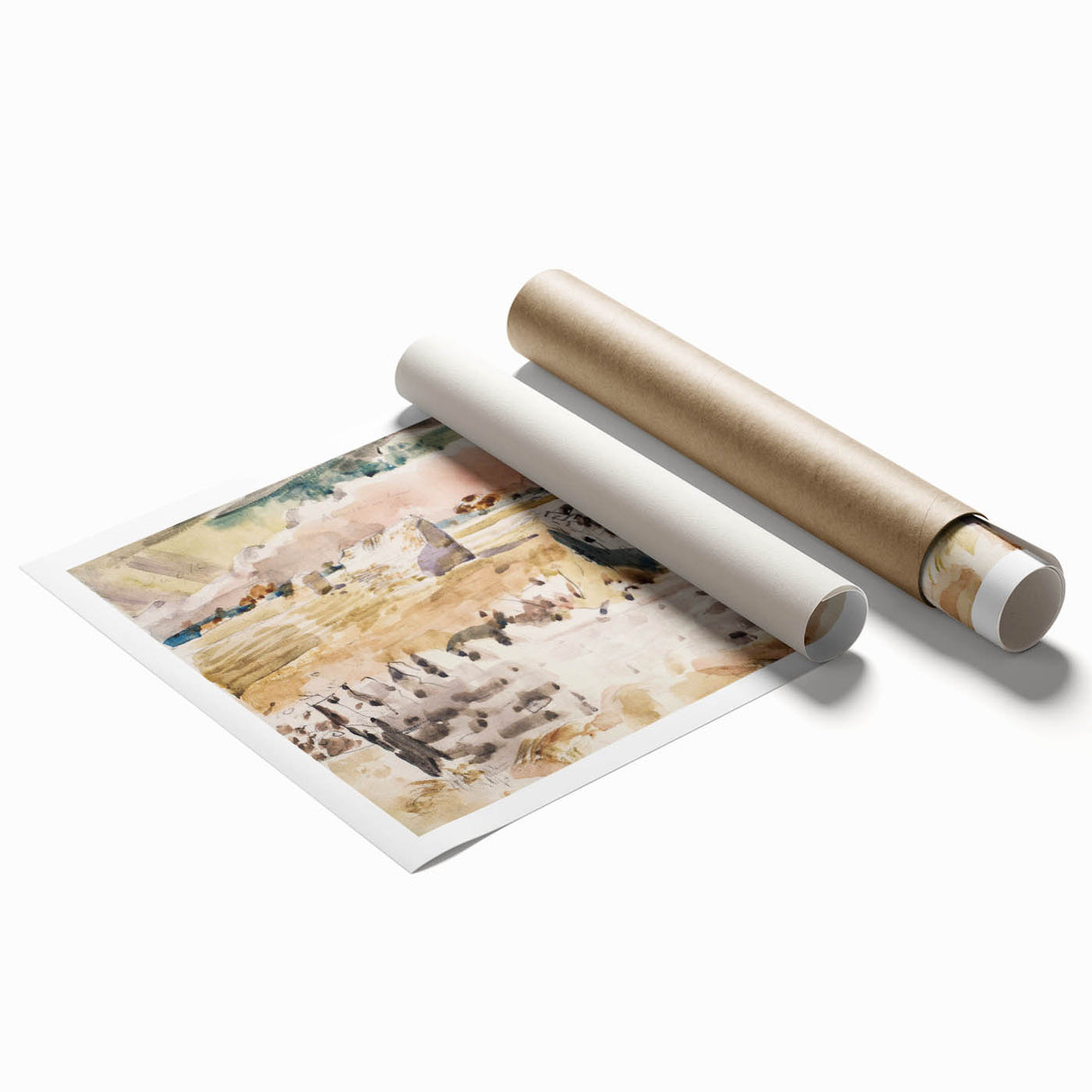 Modern Wall Art of Oxfordshire Landscape - Abstract Minimalist Decor