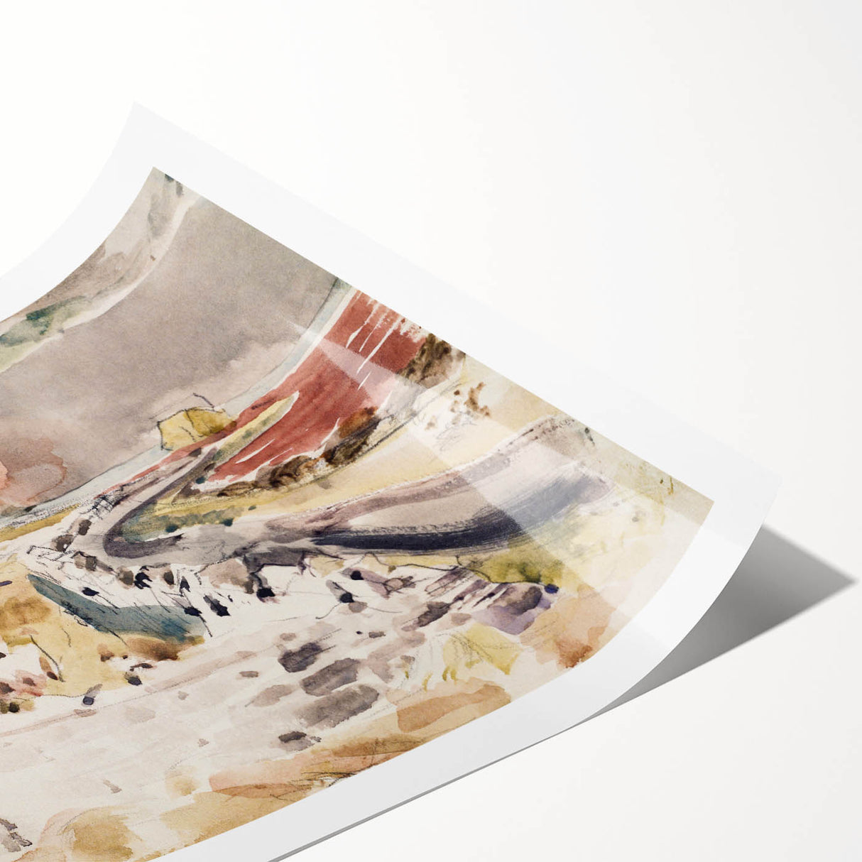 Modern Wall Art of Oxfordshire Landscape - Abstract Minimalist Decor