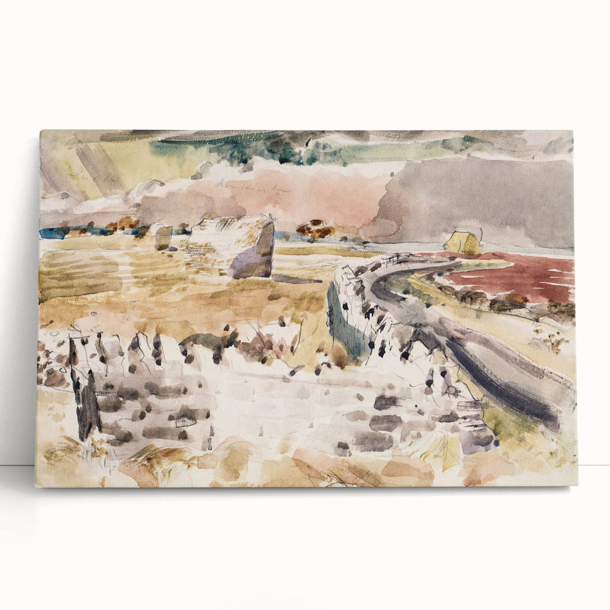 Modern Wall Art of Oxfordshire Landscape - Abstract Minimalist Decor