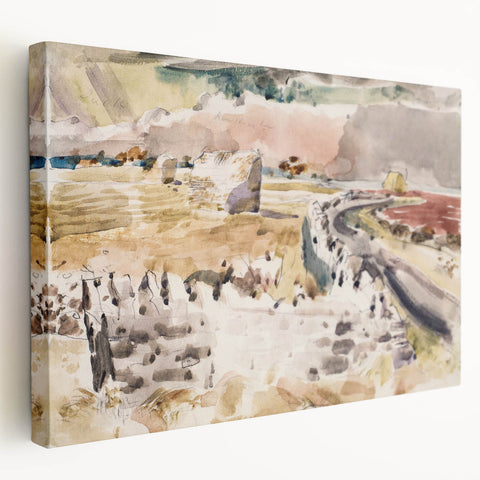 Modern Wall Art of Oxfordshire Landscape - Abstract Minimalist Decor