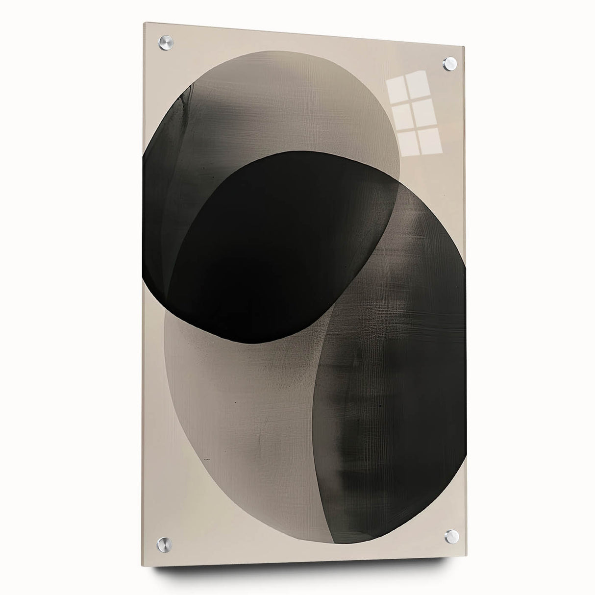 Modern Dining Room Wall Art – Abstract Black & Gray Geometry