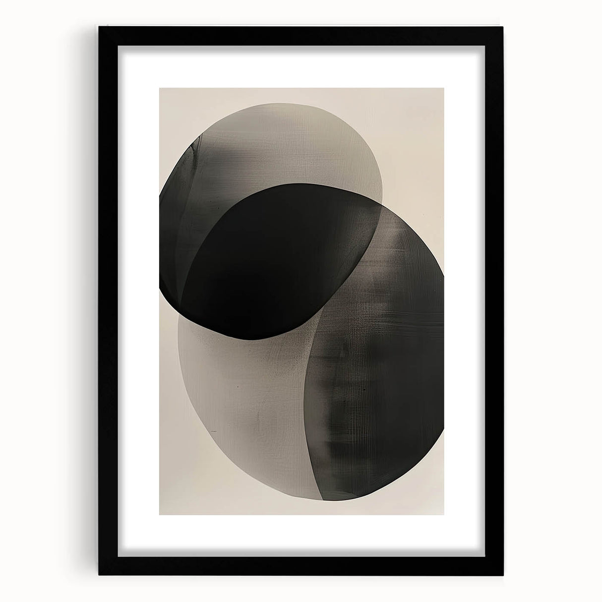 Modern Dining Room Wall Art – Abstract Black & Gray Geometry