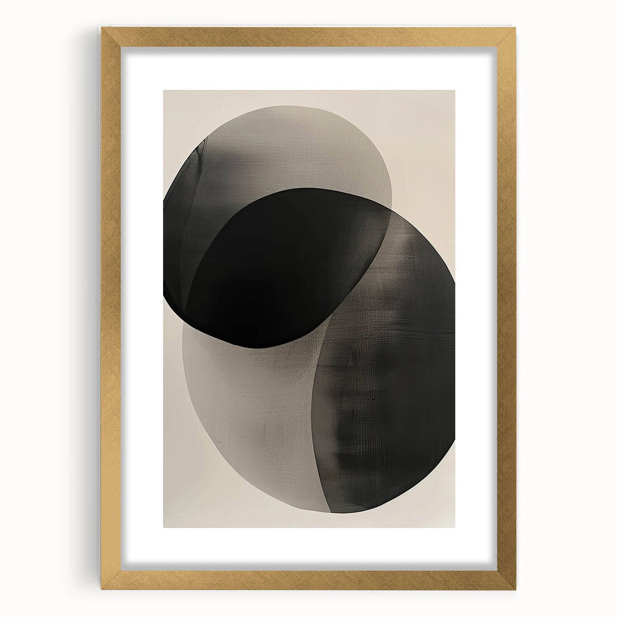 Modern Dining Room Wall Art – Abstract Black & Gray Geometry