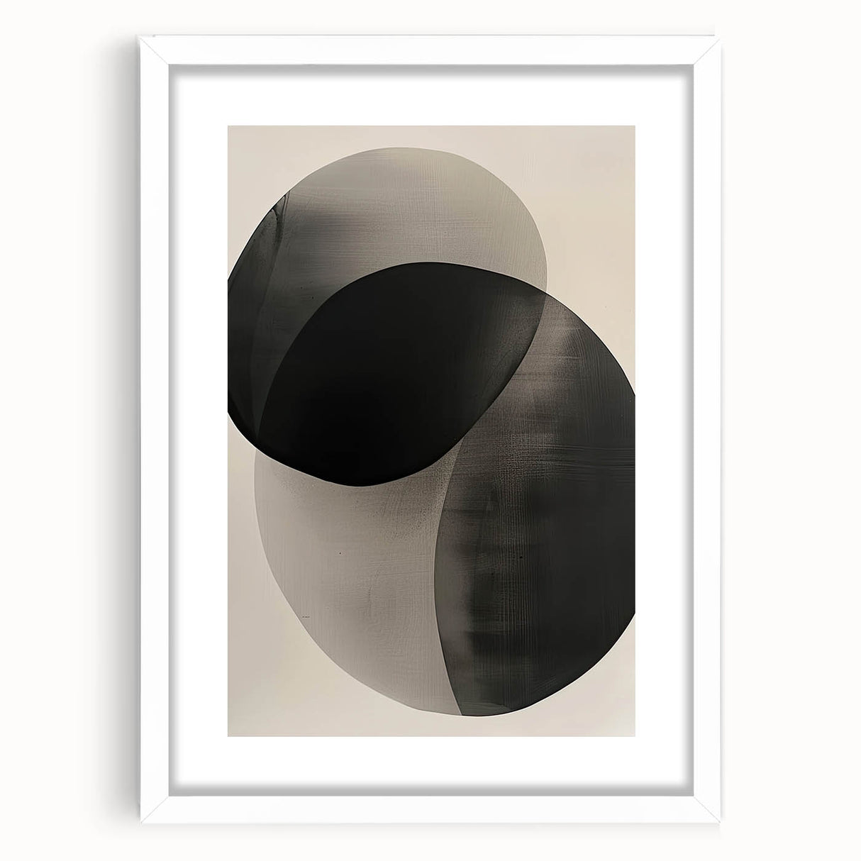 Modern Dining Room Wall Art – Abstract Black & Gray Geometry