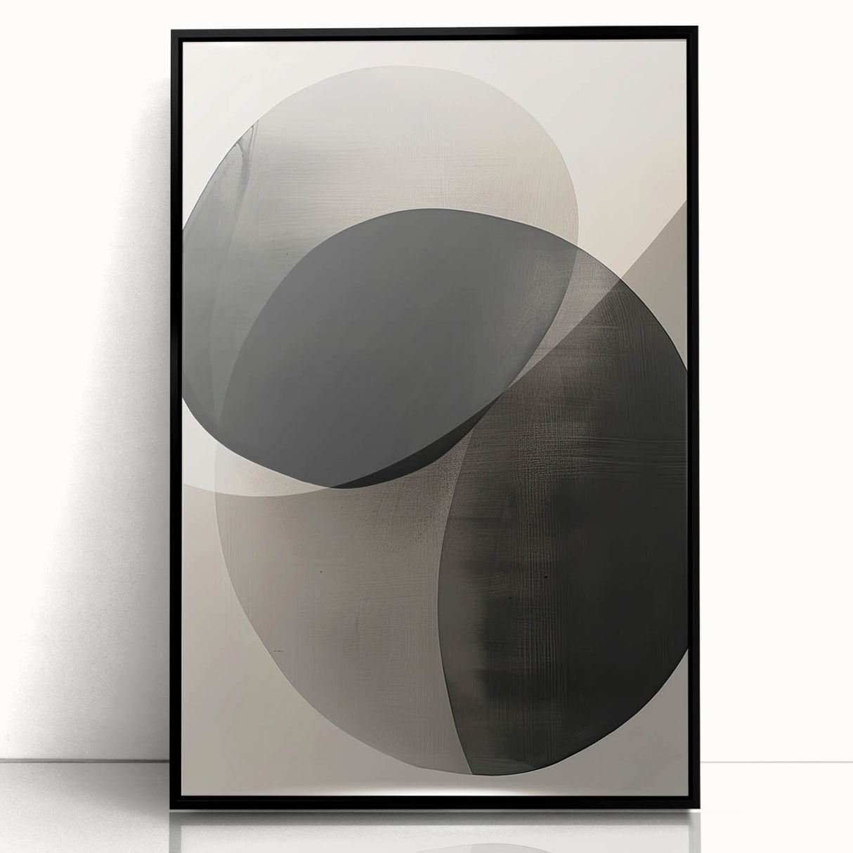 Modern Dining Room Wall Art – Abstract Black & Gray Geometry