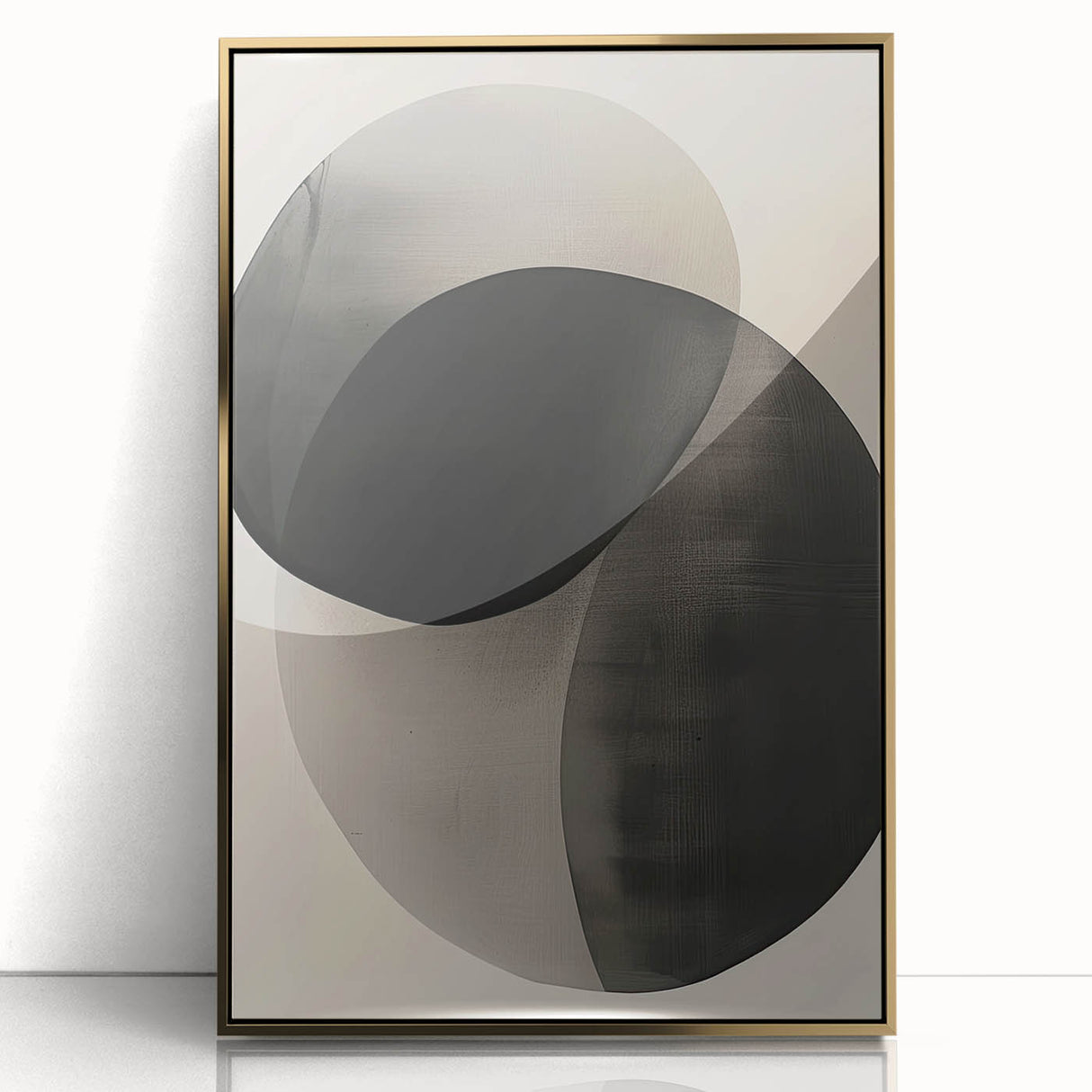 Modern Dining Room Wall Art – Abstract Black & Gray Geometry