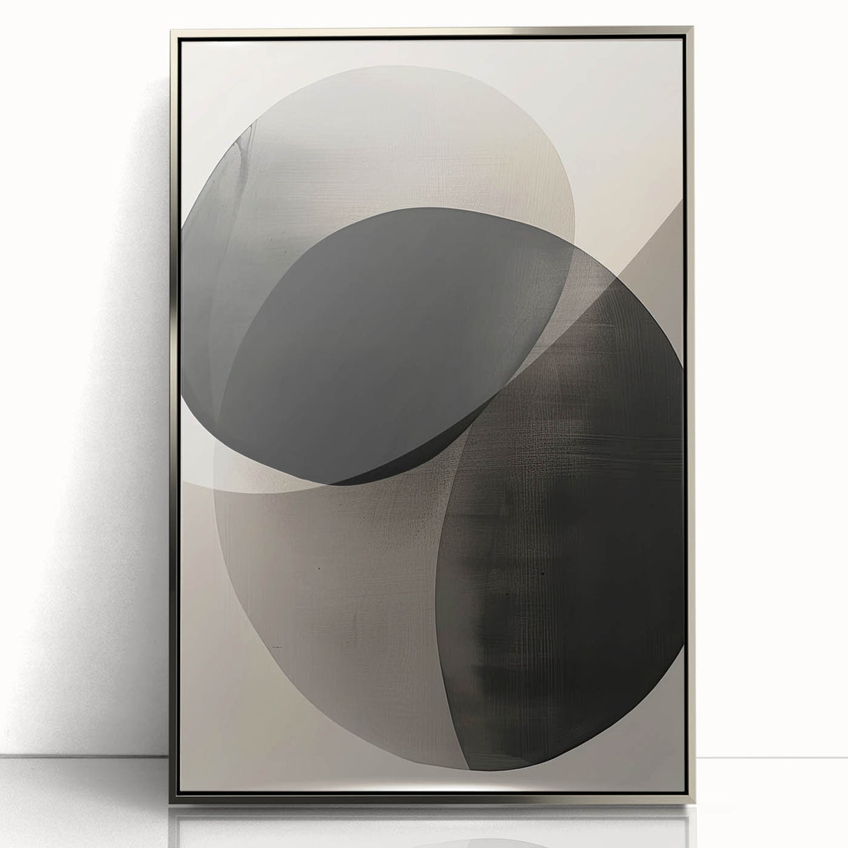 Modern Dining Room Wall Art – Abstract Black & Gray Geometry