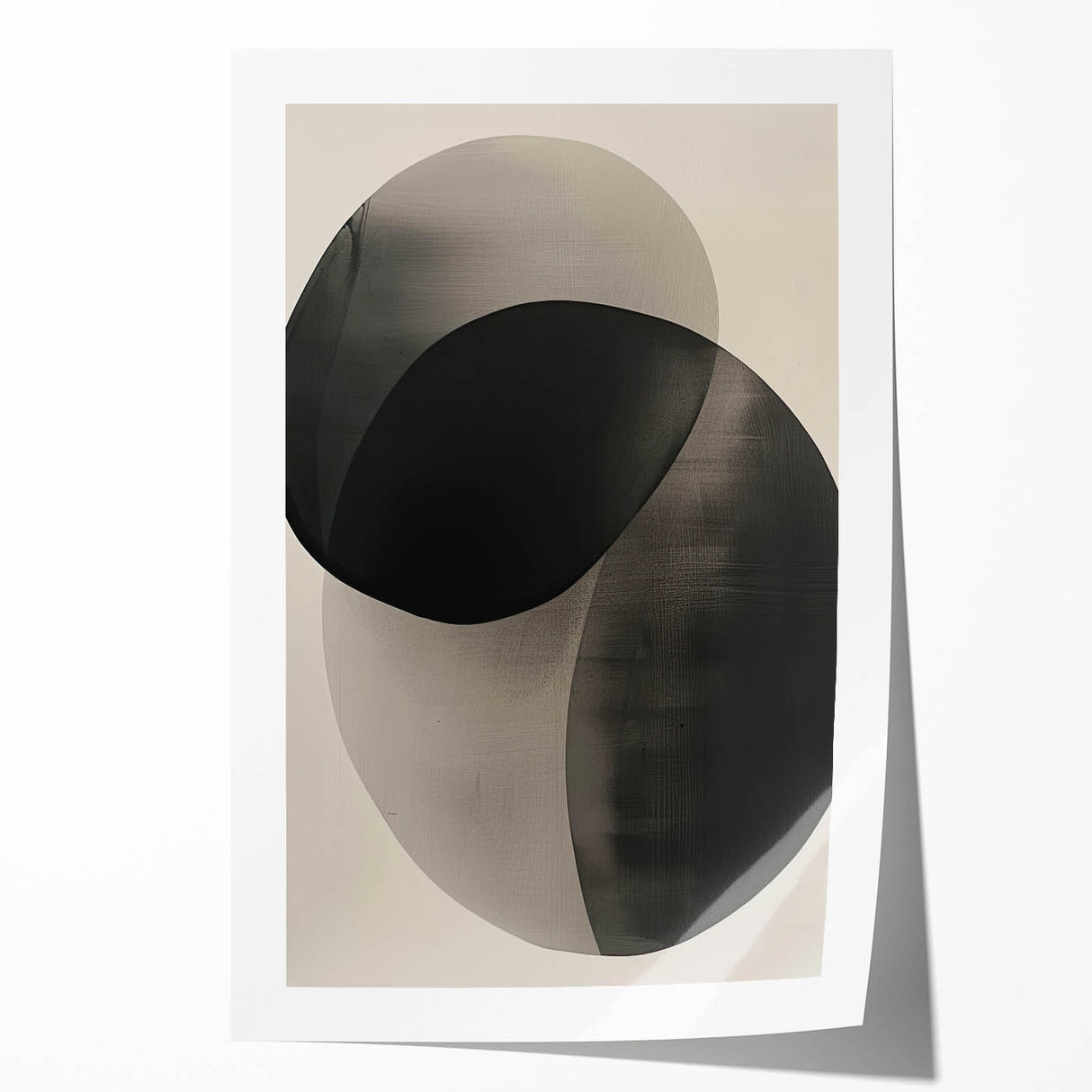 Modern Dining Room Wall Art – Abstract Black & Gray Geometry