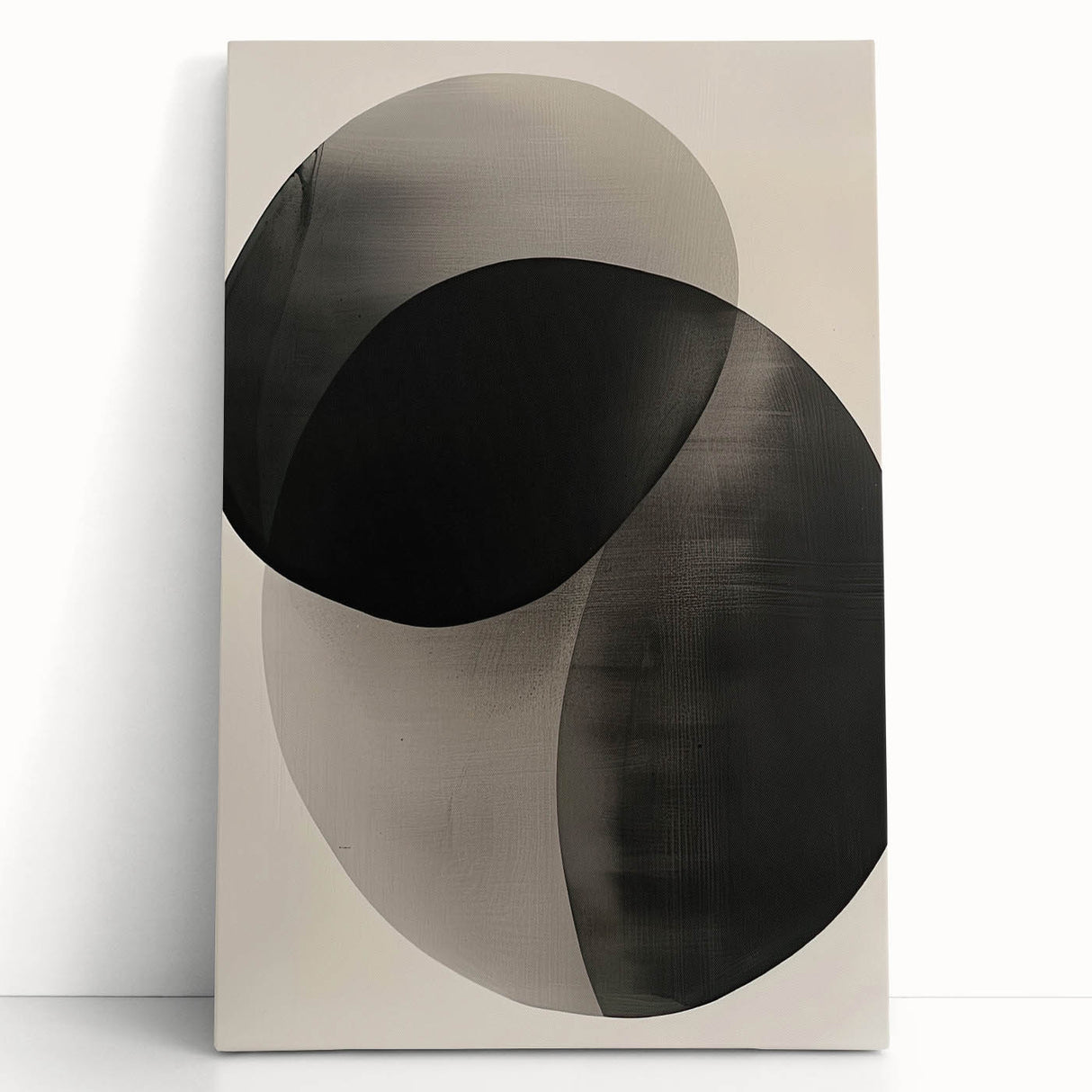 Modern Dining Room Wall Art – Abstract Black & Gray Geometry