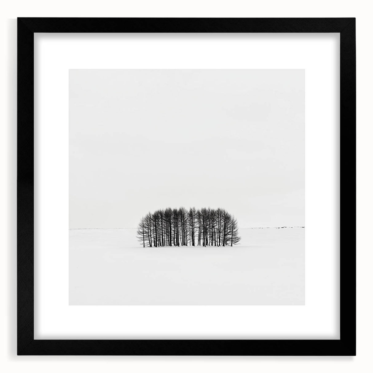 Office Canvas Prints – Minimalist Black and White Winter Scene