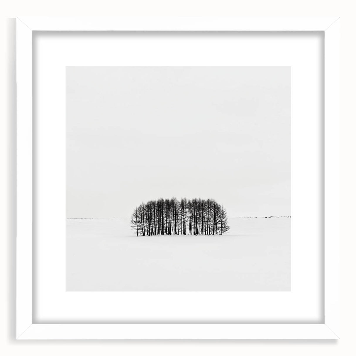 Office Canvas Prints – Minimalist Black and White Winter Scene
