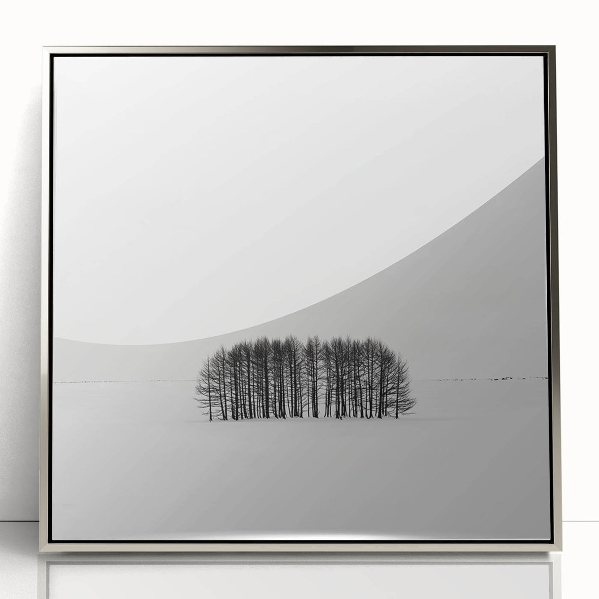 Office Canvas Prints – Minimalist Black and White Winter Scene