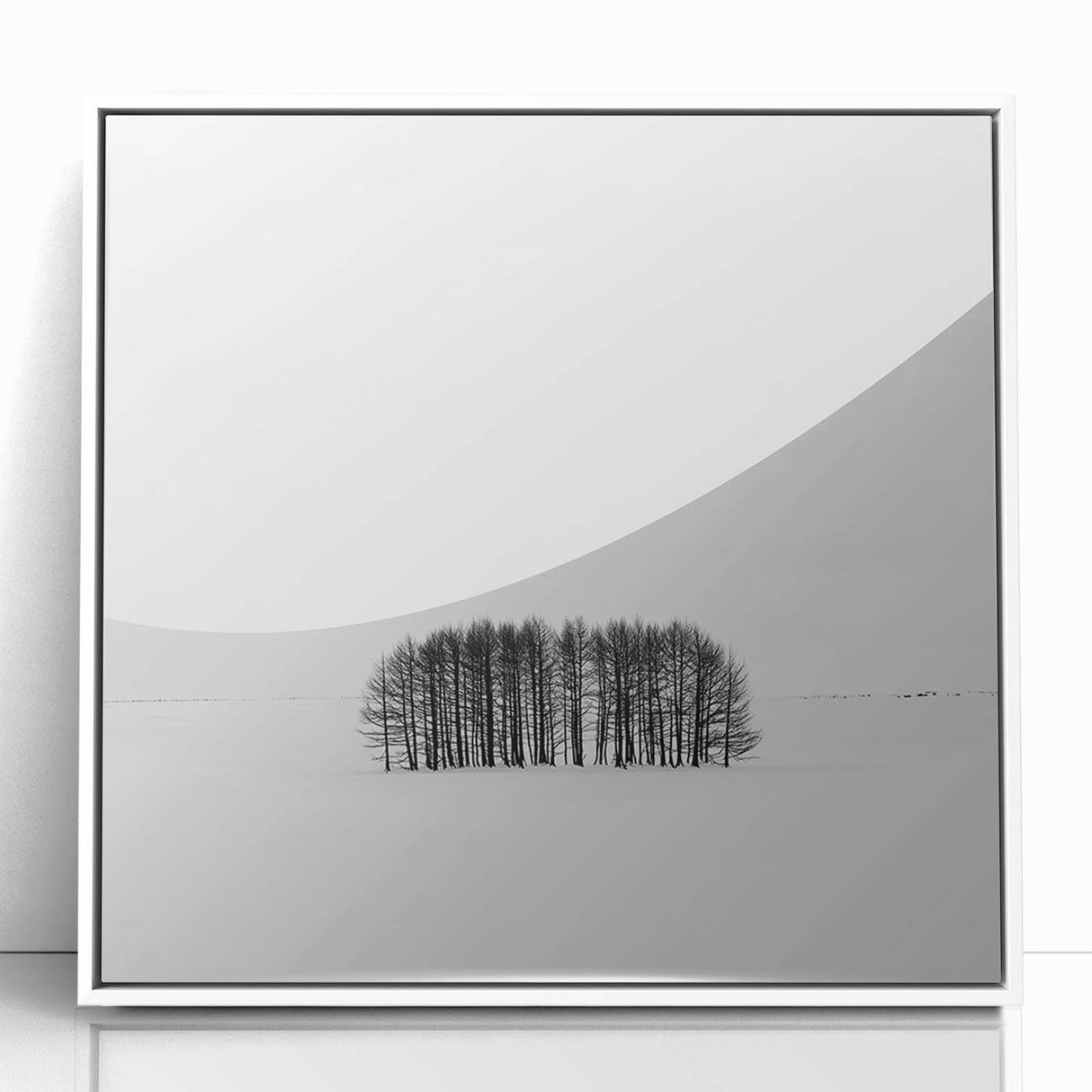 Office Canvas Prints – Minimalist Black and White Winter Scene