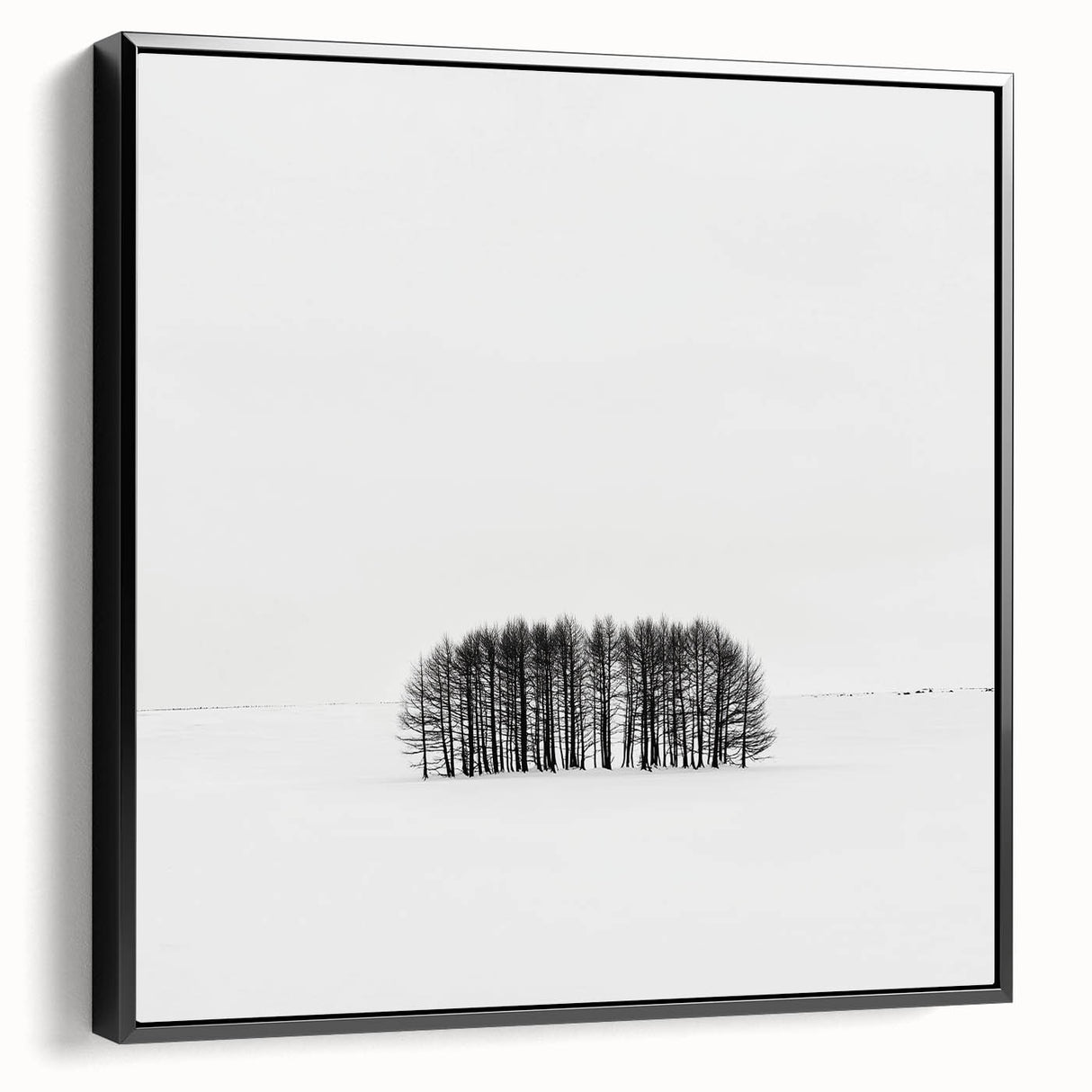 Office Canvas Prints – Minimalist Black and White Winter Scene