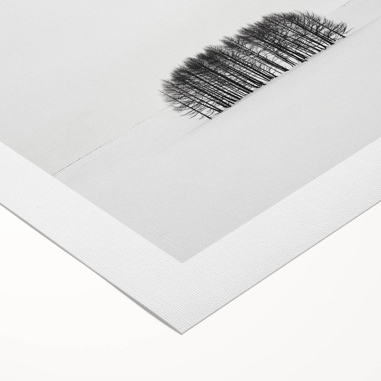 Office Canvas Prints – Minimalist Black and White Winter Scene