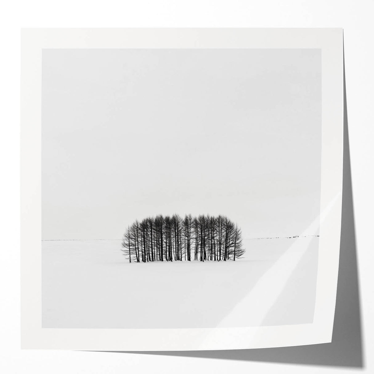 Office Canvas Prints – Minimalist Black and White Winter Scene