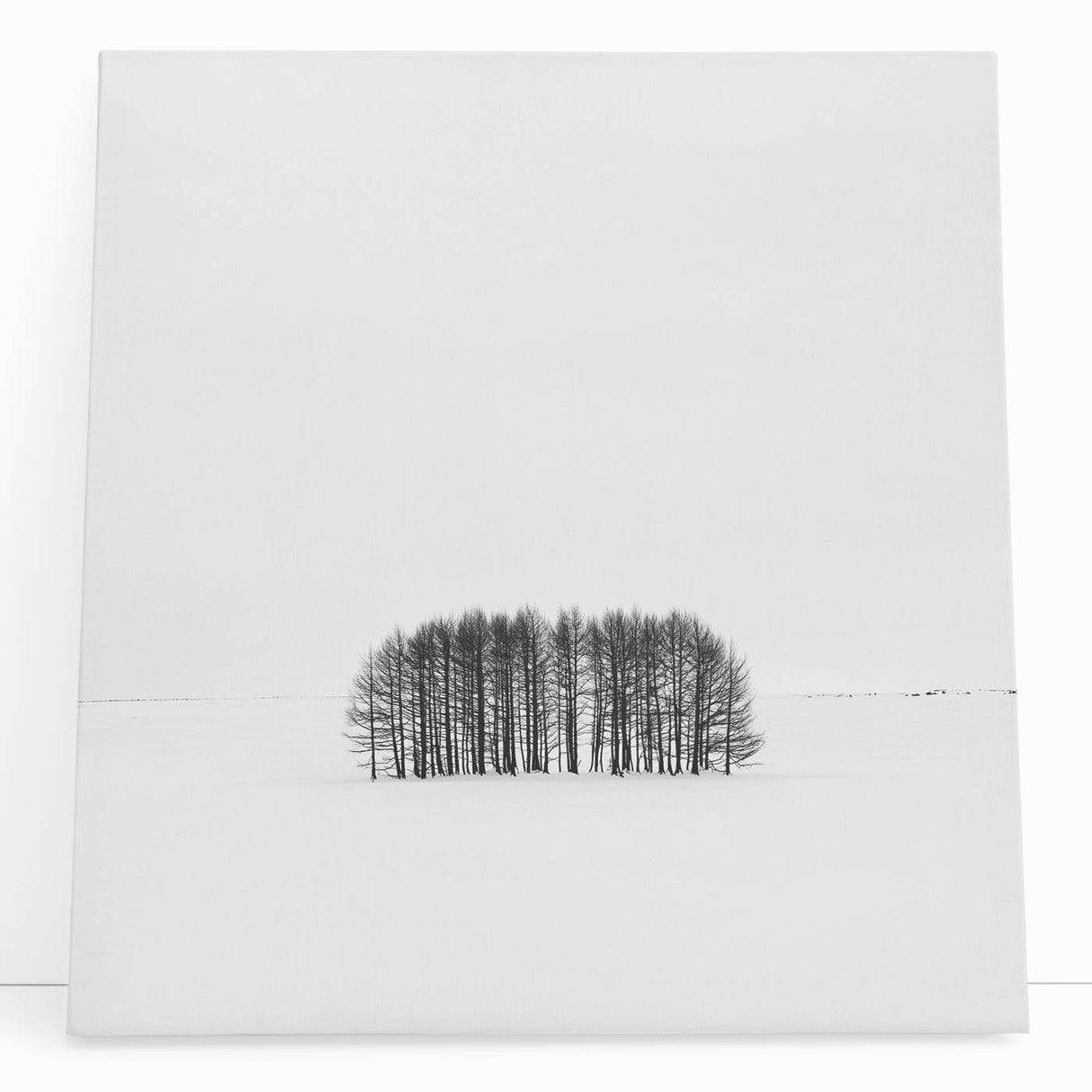 Office Canvas Prints – Minimalist Black and White Winter Scene