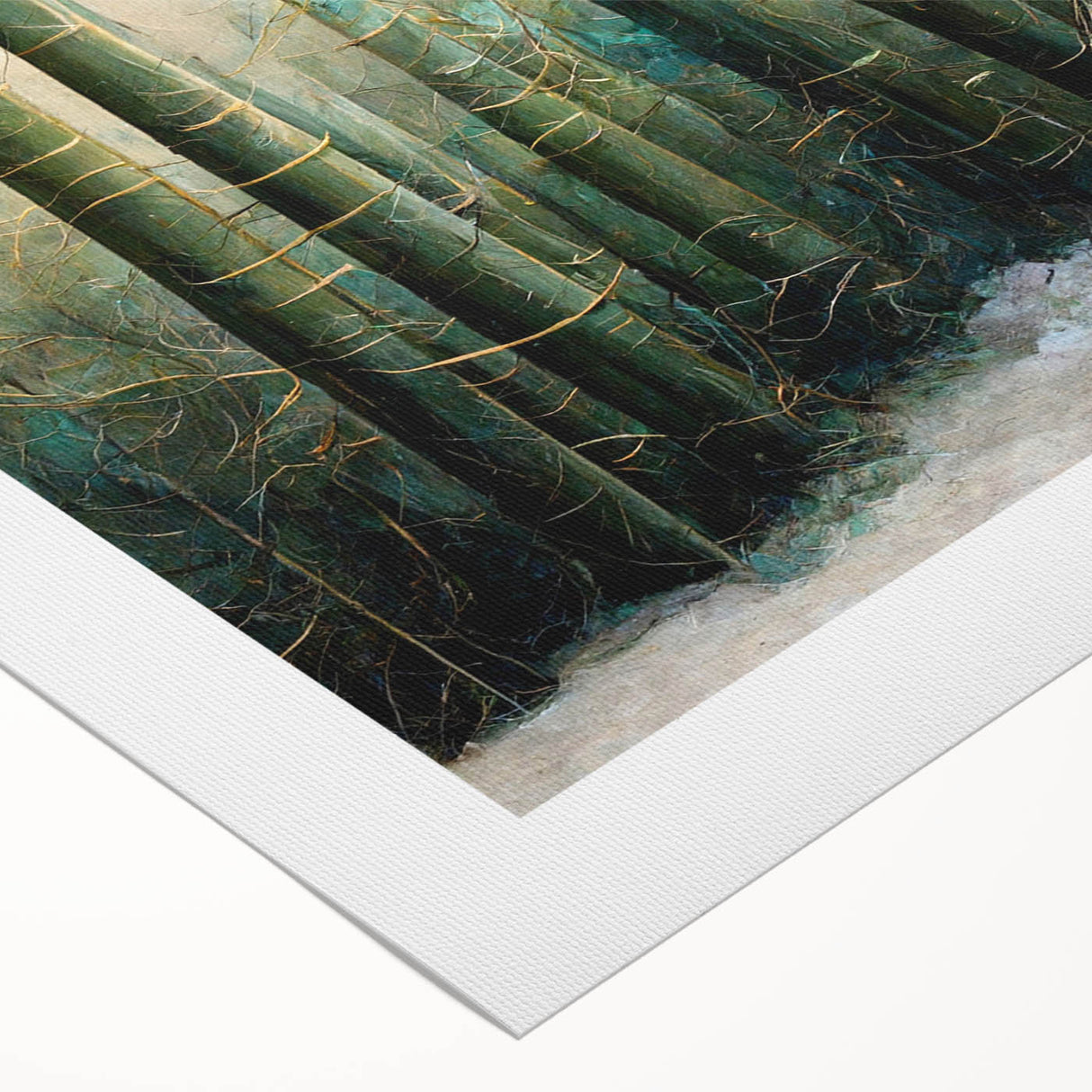 Abstract floral wall art on rolled canvas, showcasing vibrant colors and intricate patterns, perfect for modern home decor. Packaged securely in a cardboard tube.