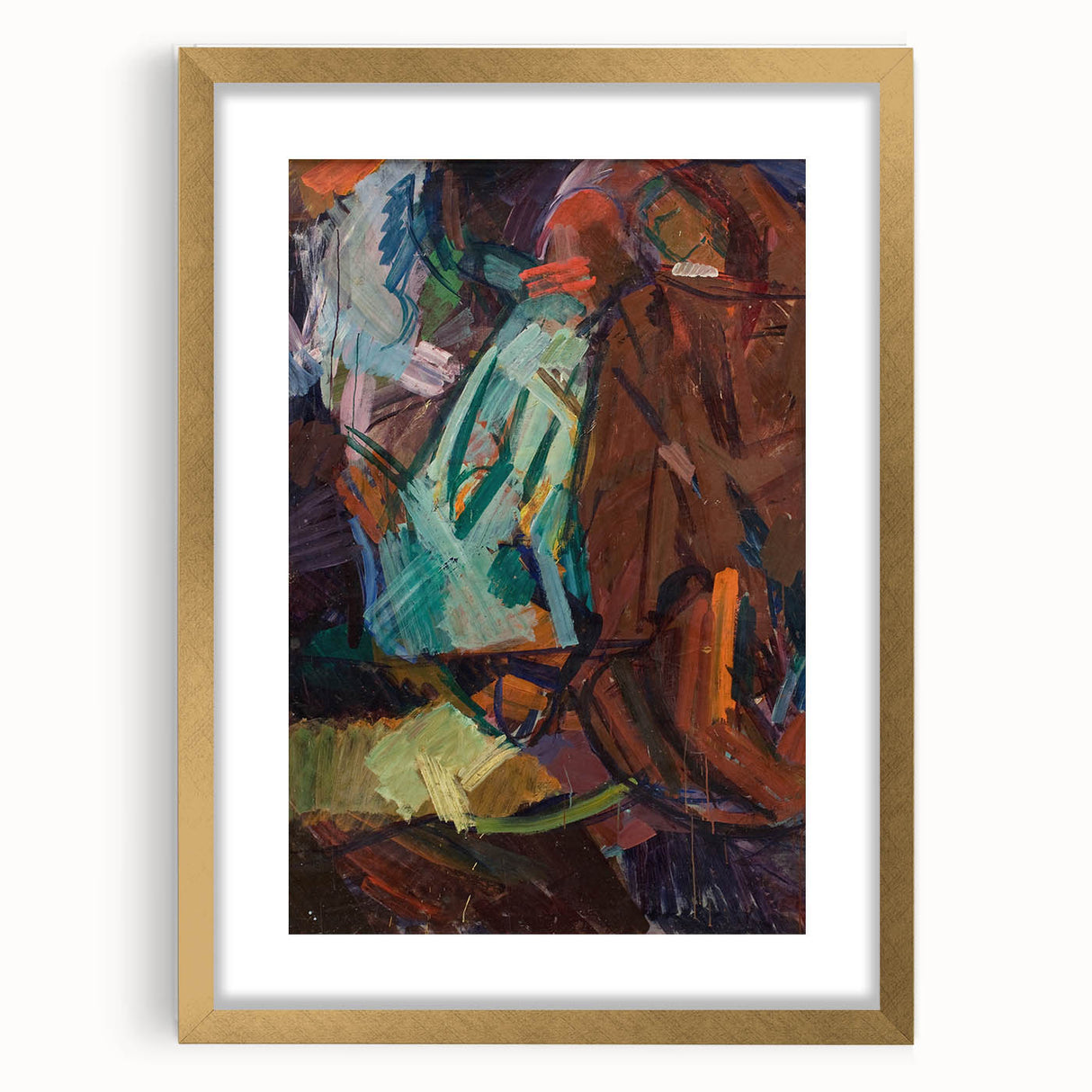 Modern Wall Art - Abstract Sketch After Delacroix in Vibrant Brushstrokes