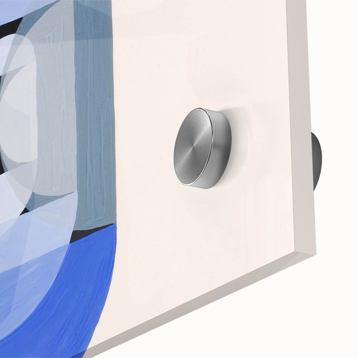 Modern Wall Art of Geometric Blue and Violet Design - Abstract Decor