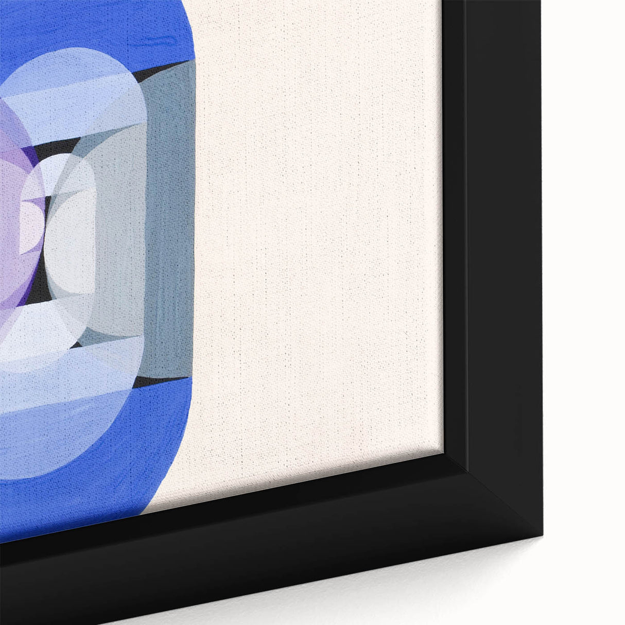 Modern Wall Art of Geometric Blue and Violet Design - Abstract Decor