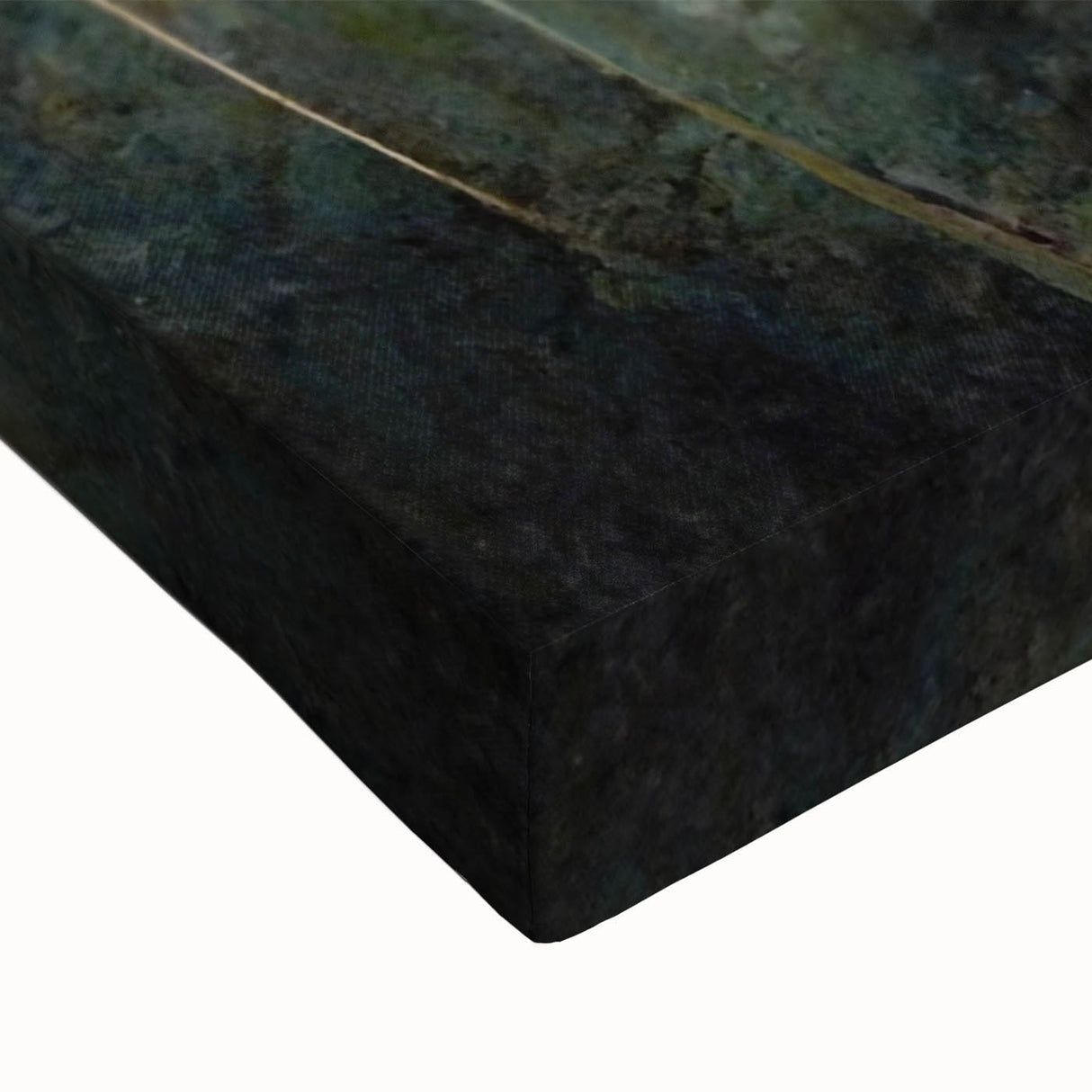 Close-up of vibrant abstract floral wall art on stretched canvas, showcasing intricate brushwork and vivid colors, perfect for modern home decor.