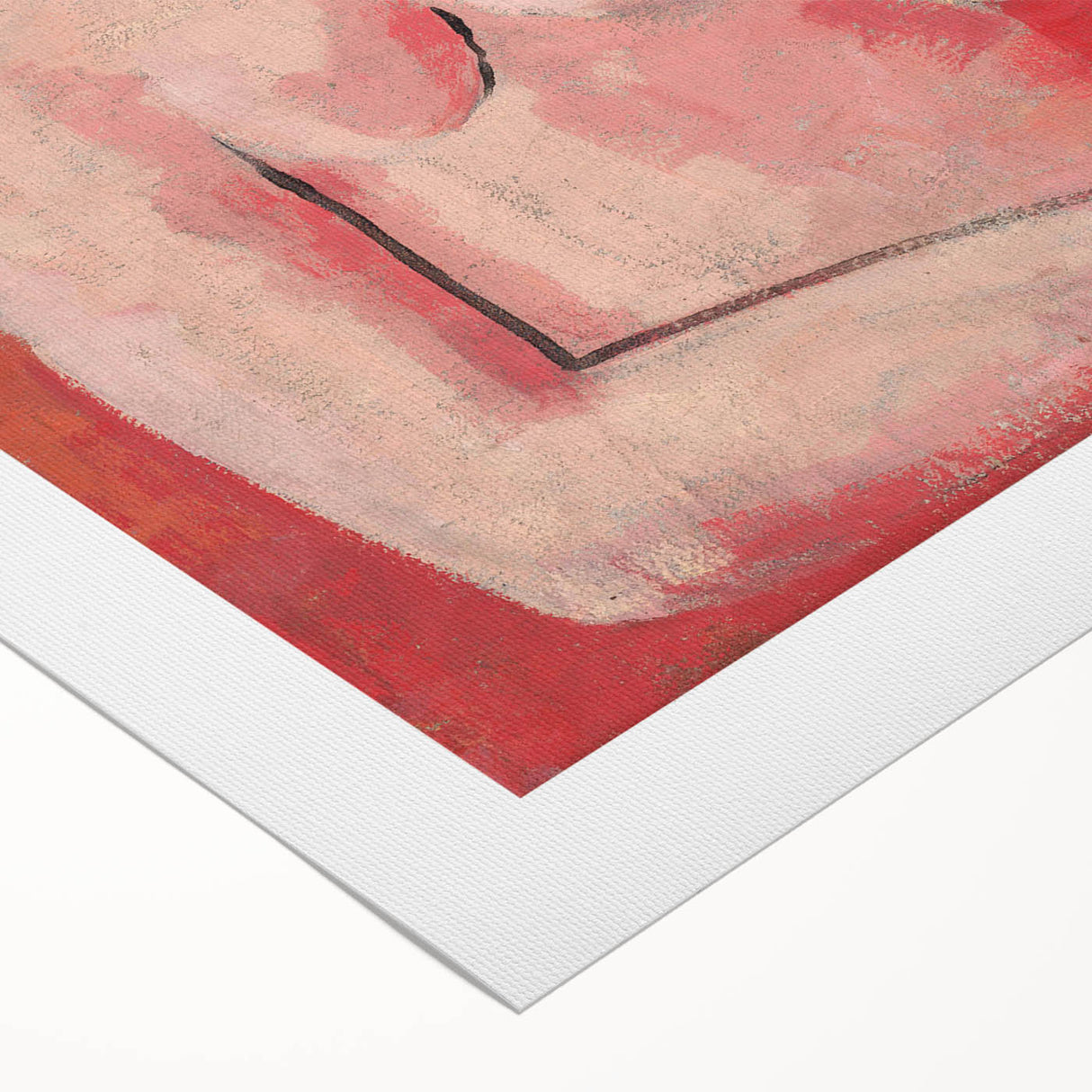 Modern Wall Art - Abstract Grooming Portrait in Warm Minimalist Style