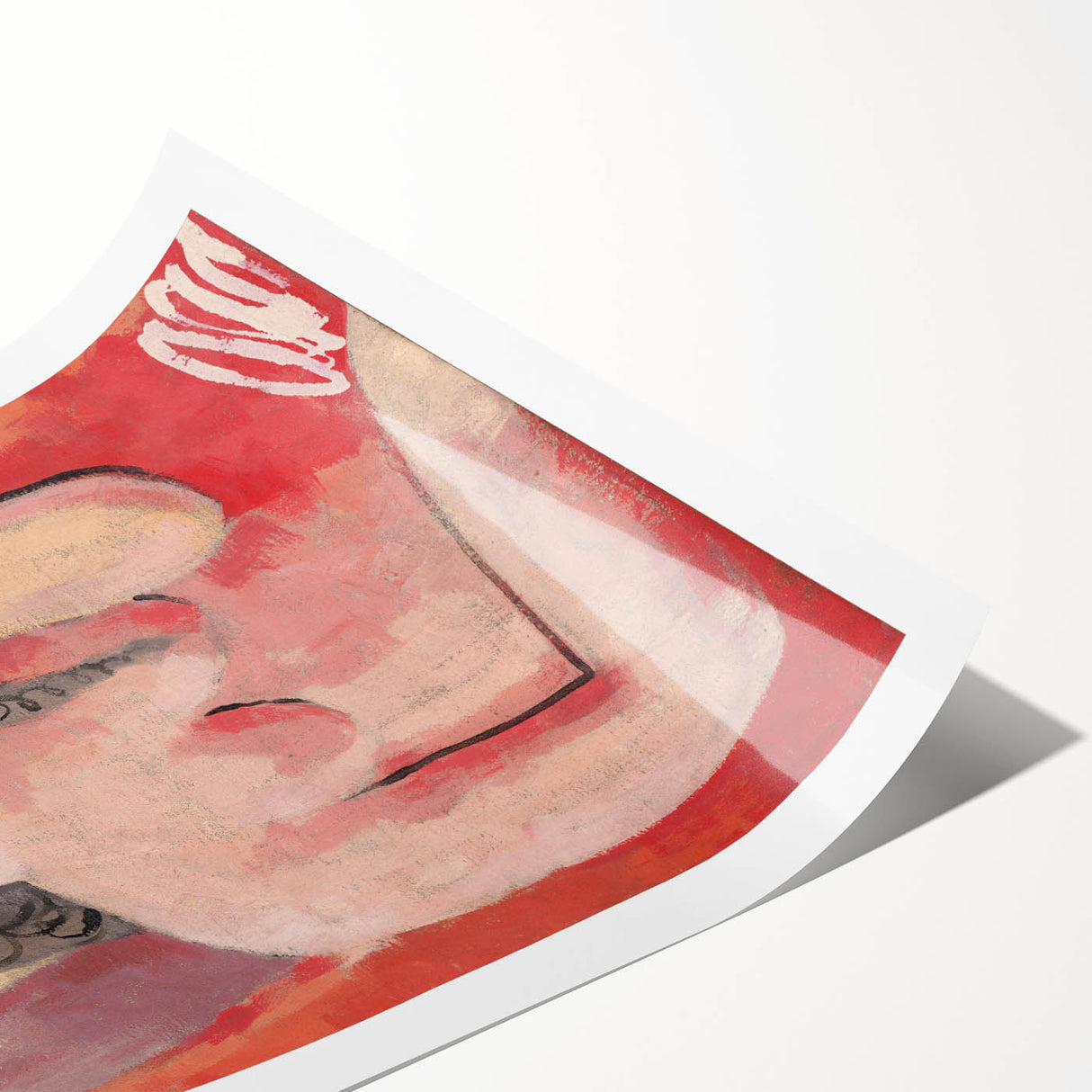 Modern Wall Art - Abstract Grooming Portrait in Warm Minimalist Style