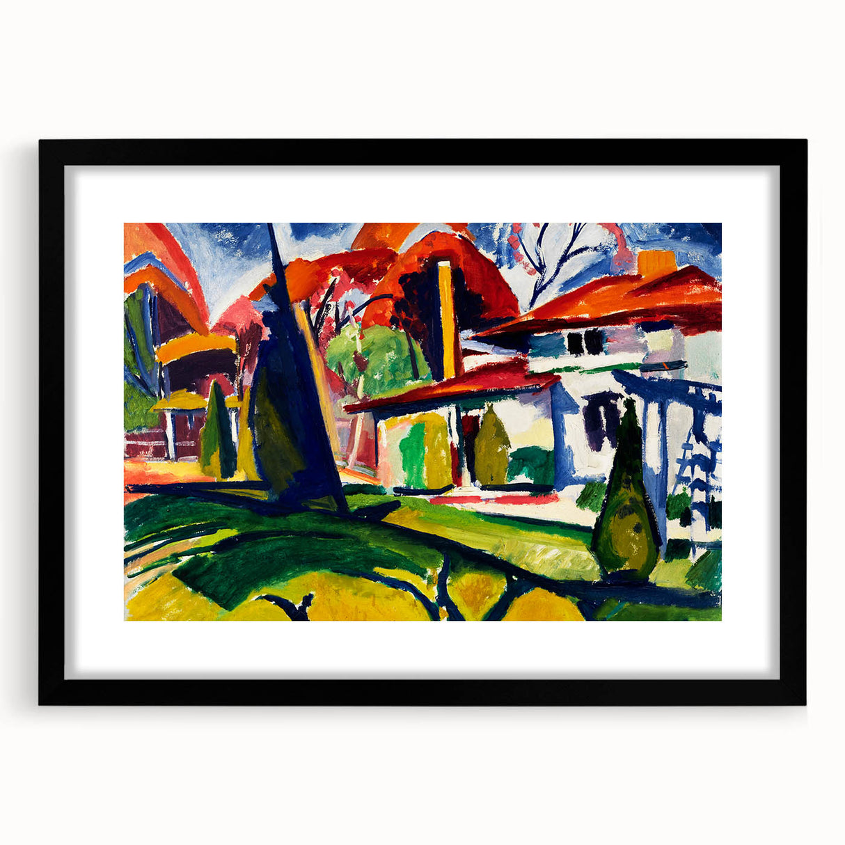 Modern Wall Art of Colorful Abstract Architecture - Bold Contemporary Style