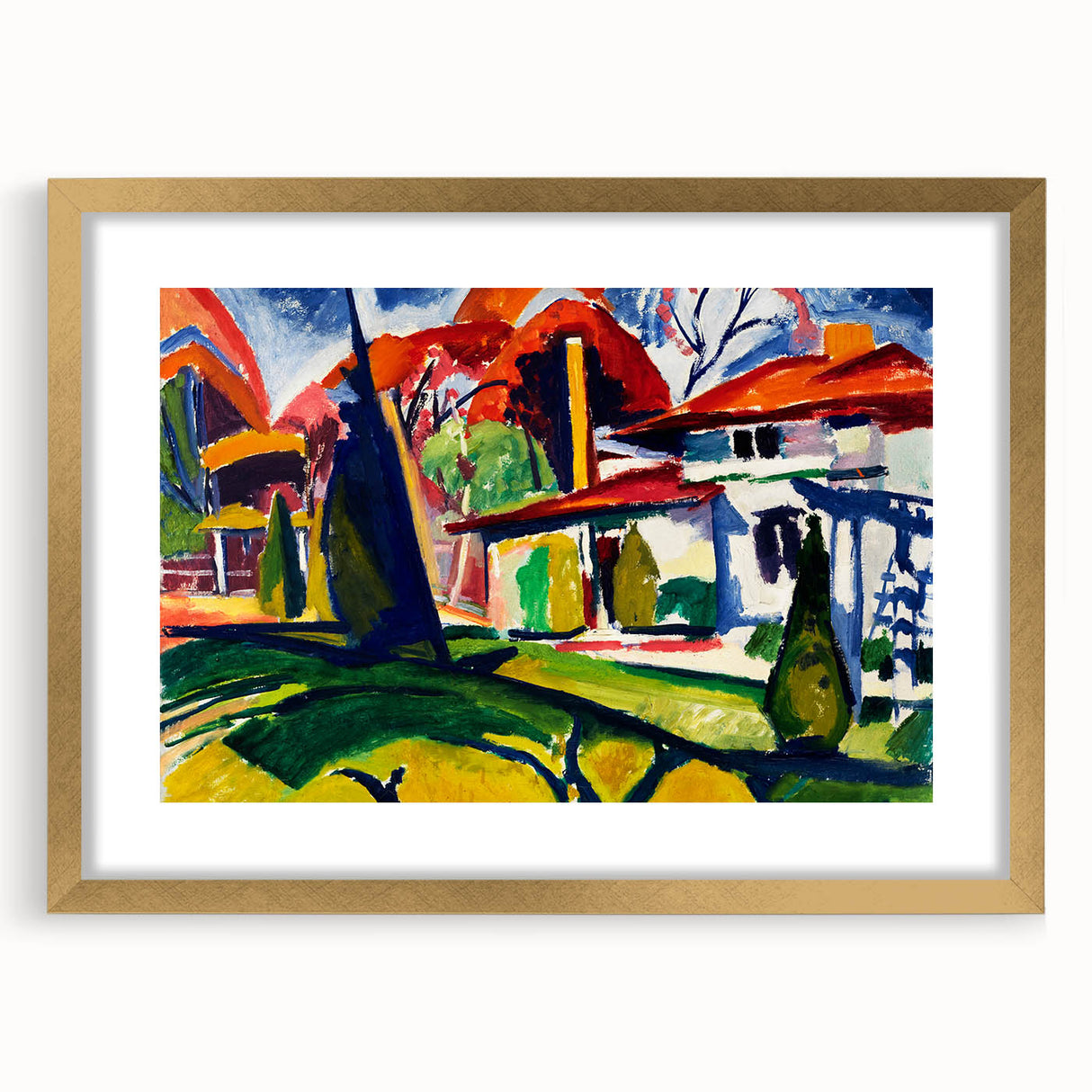 Modern Wall Art of Colorful Abstract Architecture - Bold Contemporary Style