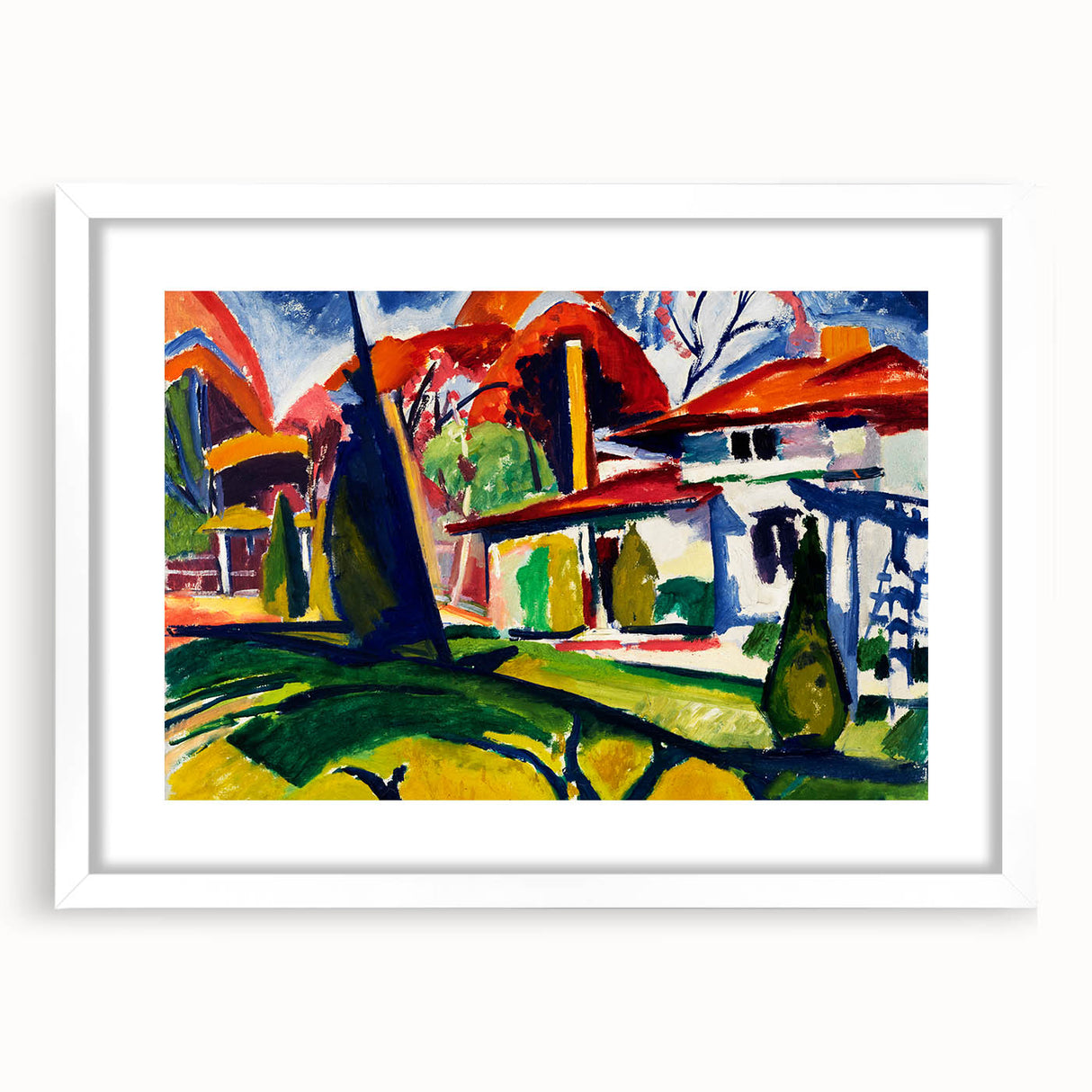 Modern Wall Art of Colorful Abstract Architecture - Bold Contemporary Style