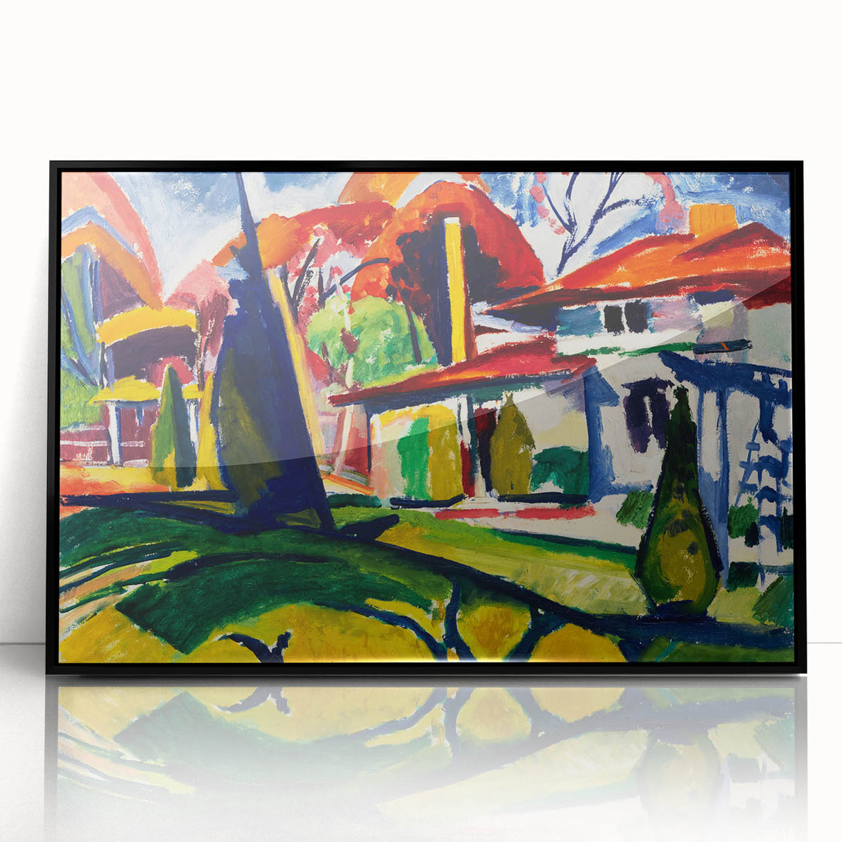 Modern Wall Art of Colorful Abstract Architecture - Bold Contemporary Style