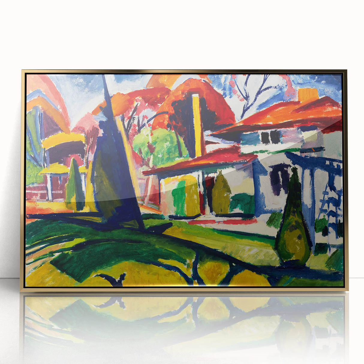 Modern Wall Art of Colorful Abstract Architecture - Bold Contemporary Style