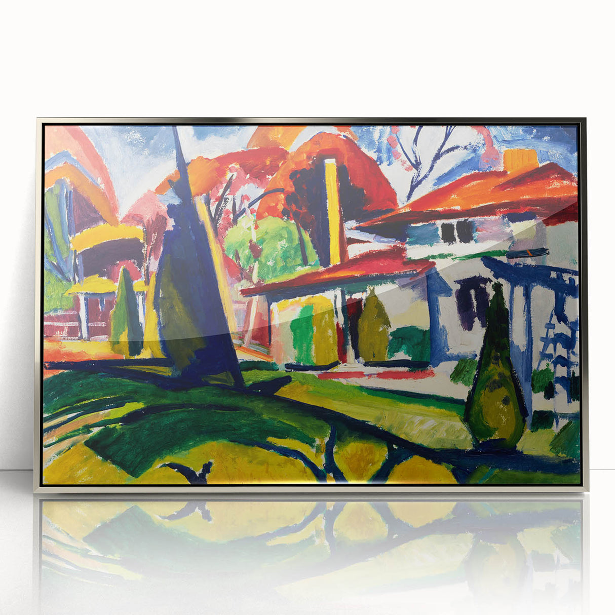 Modern Wall Art of Colorful Abstract Architecture - Bold Contemporary Style