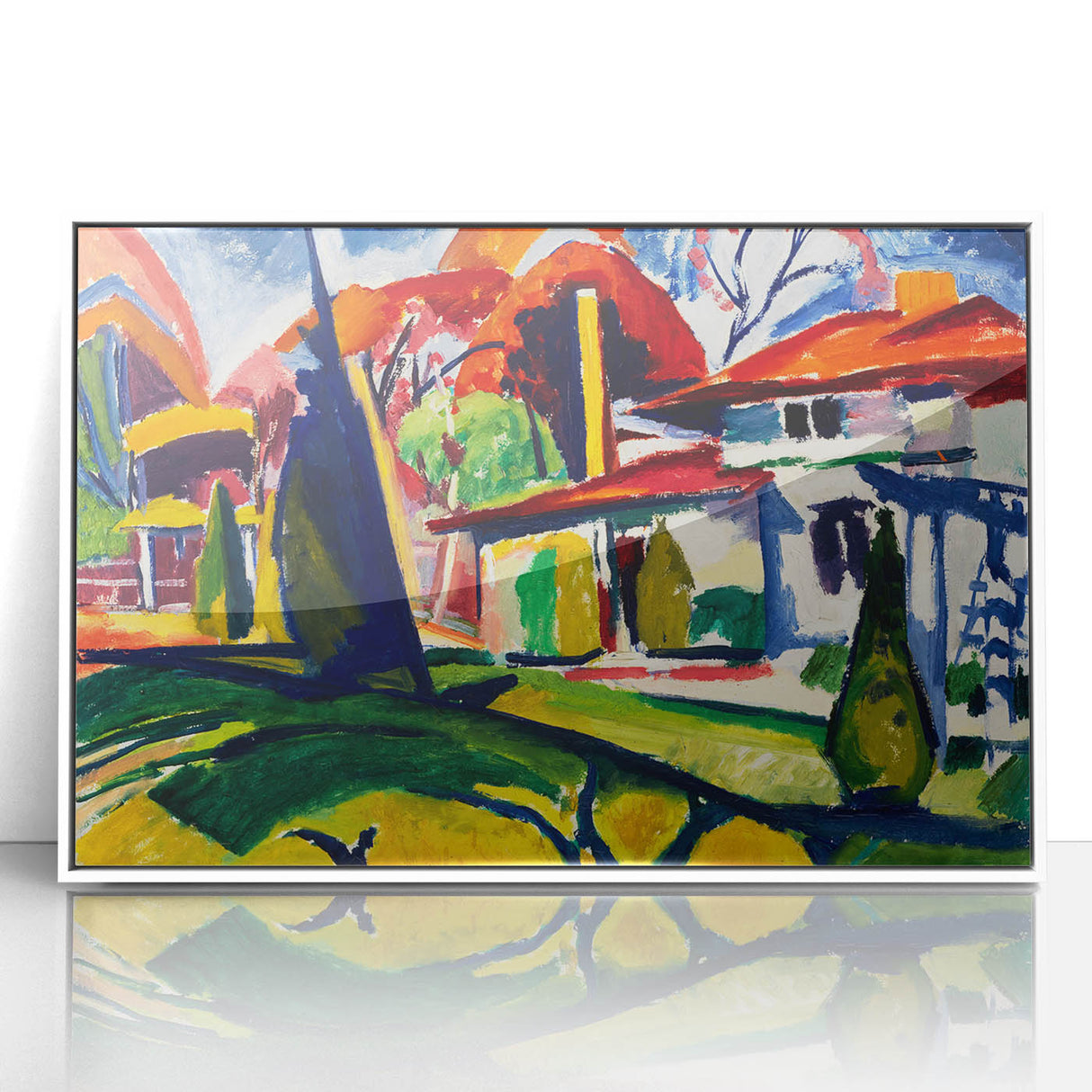 Modern Wall Art of Colorful Abstract Architecture - Bold Contemporary Style