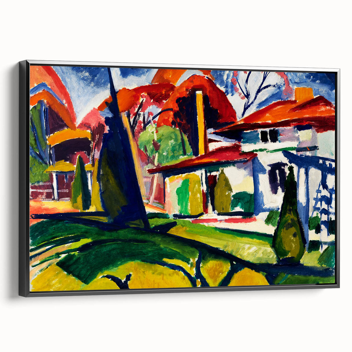 Modern Wall Art of Colorful Abstract Architecture - Bold Contemporary Style