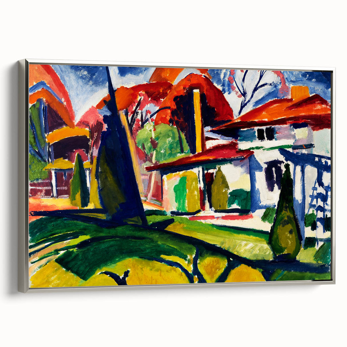 Modern Wall Art of Colorful Abstract Architecture - Bold Contemporary Style