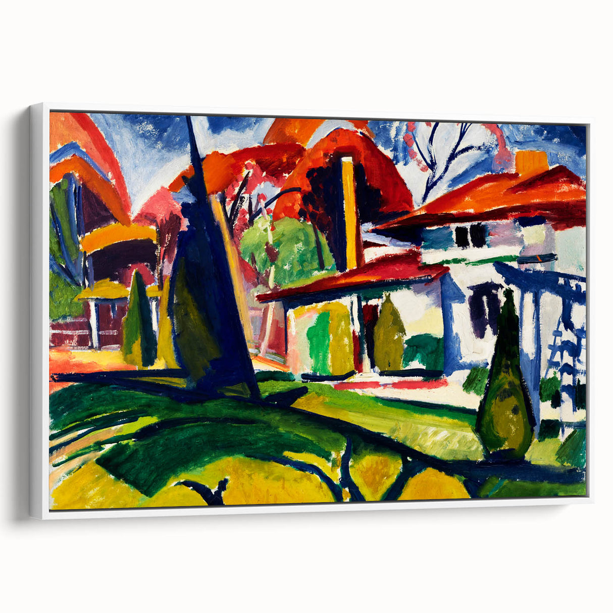 Modern Wall Art of Colorful Abstract Architecture - Bold Contemporary Style