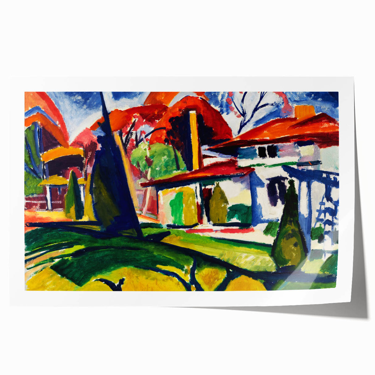 Modern Wall Art of Colorful Abstract Architecture - Bold Contemporary Style