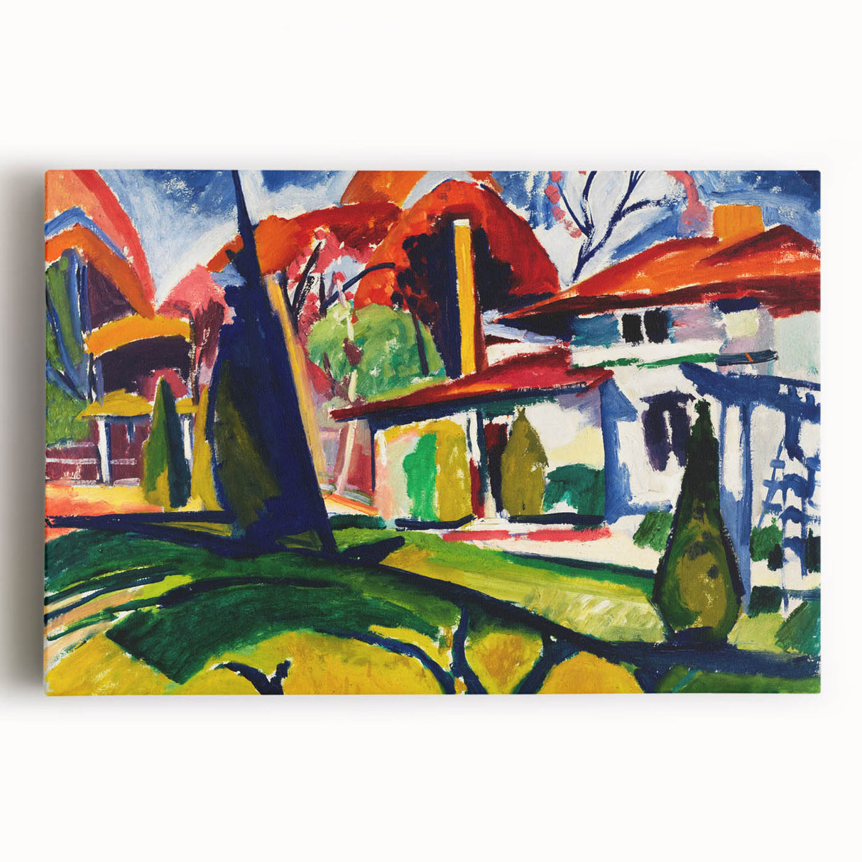 Modern Wall Art of Colorful Abstract Architecture - Bold Contemporary Style