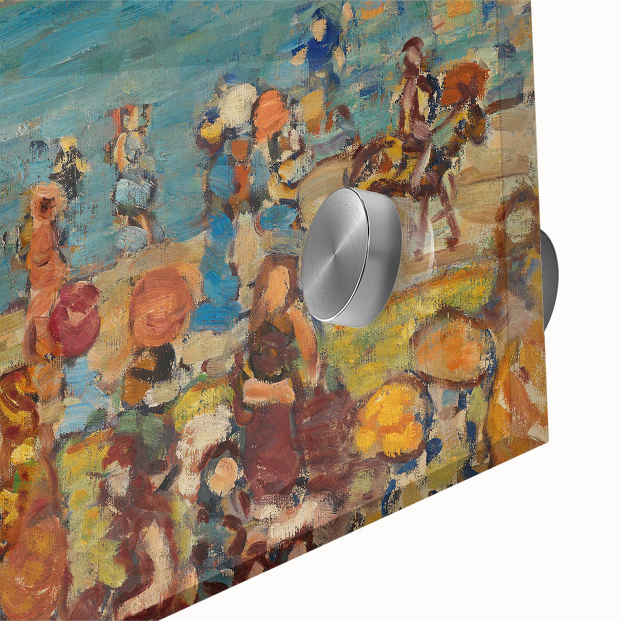 Modern Wall Art of Vibrant Beach Scene - Abstract Coastal Design