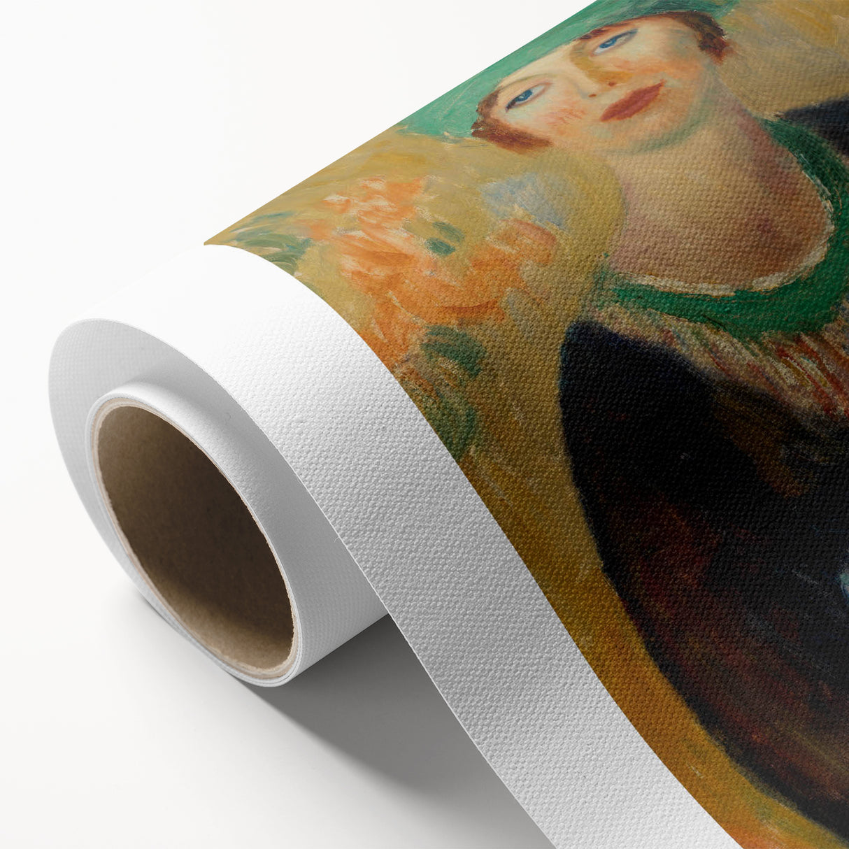 Modern Wall Art - Girl in Green Turban Portrait in Vibrant Impressionist Style