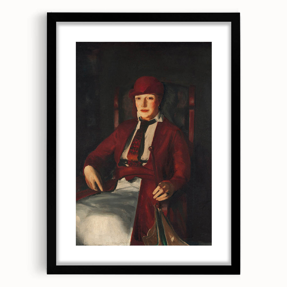 Modern Wall Art - Portrait of Mrs. Chester Dale in Rich Impressionist Style