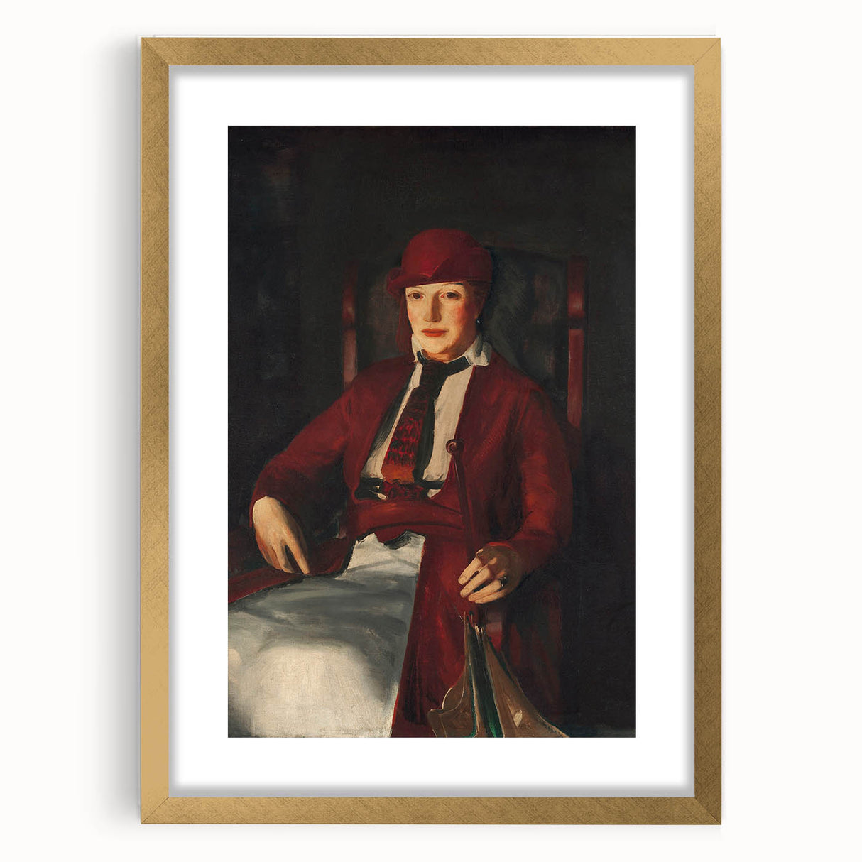 Modern Wall Art - Portrait of Mrs. Chester Dale in Rich Impressionist Style