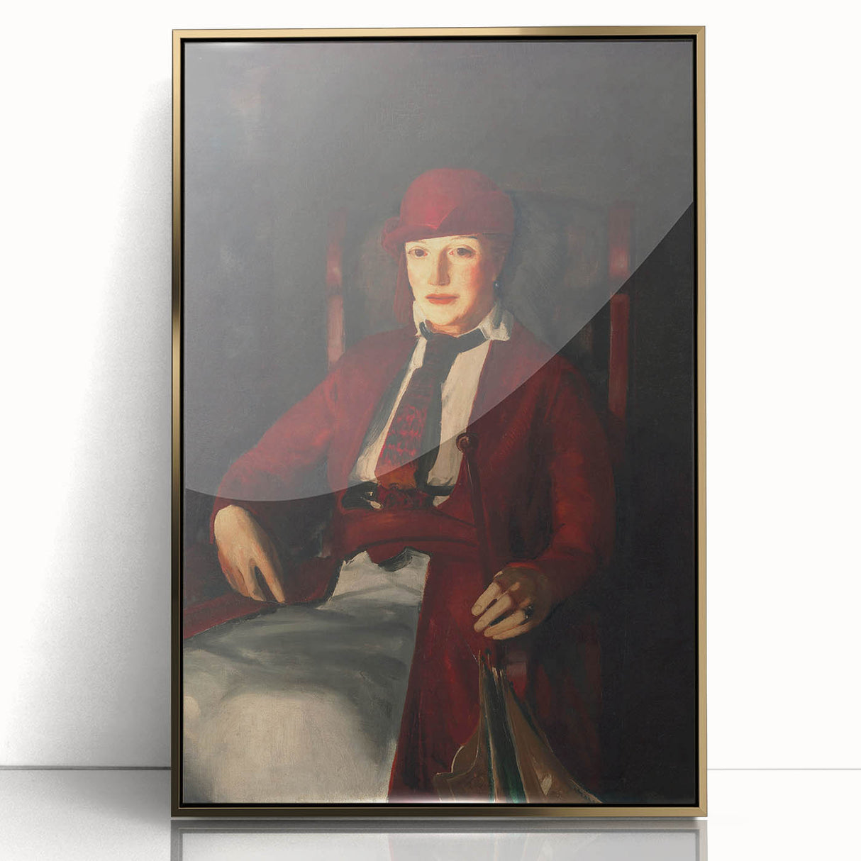 Modern Wall Art - Portrait of Mrs. Chester Dale in Rich Impressionist Style